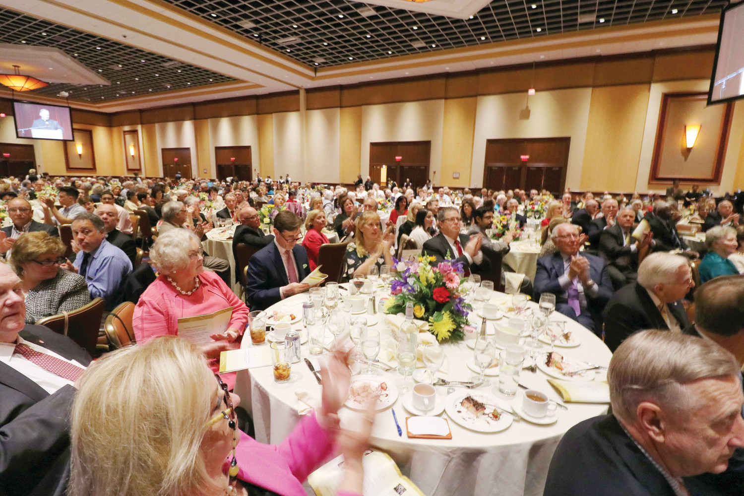 Hundreds gathered at Twin River Event Center on Wednesday, May 16, as Bishop Thomas J. Tobin presented Lumen Gentium Awards to 15 individuals and groups.